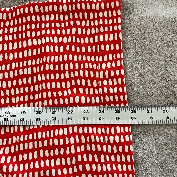 CAbi Madeline Ruffle Sleeveless Blouse Top Coral Ivory Pattern Contemporary L - Picture 8 of 8